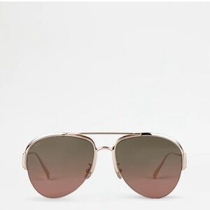 NWT TOD'S Pilot Sunglasses, gold